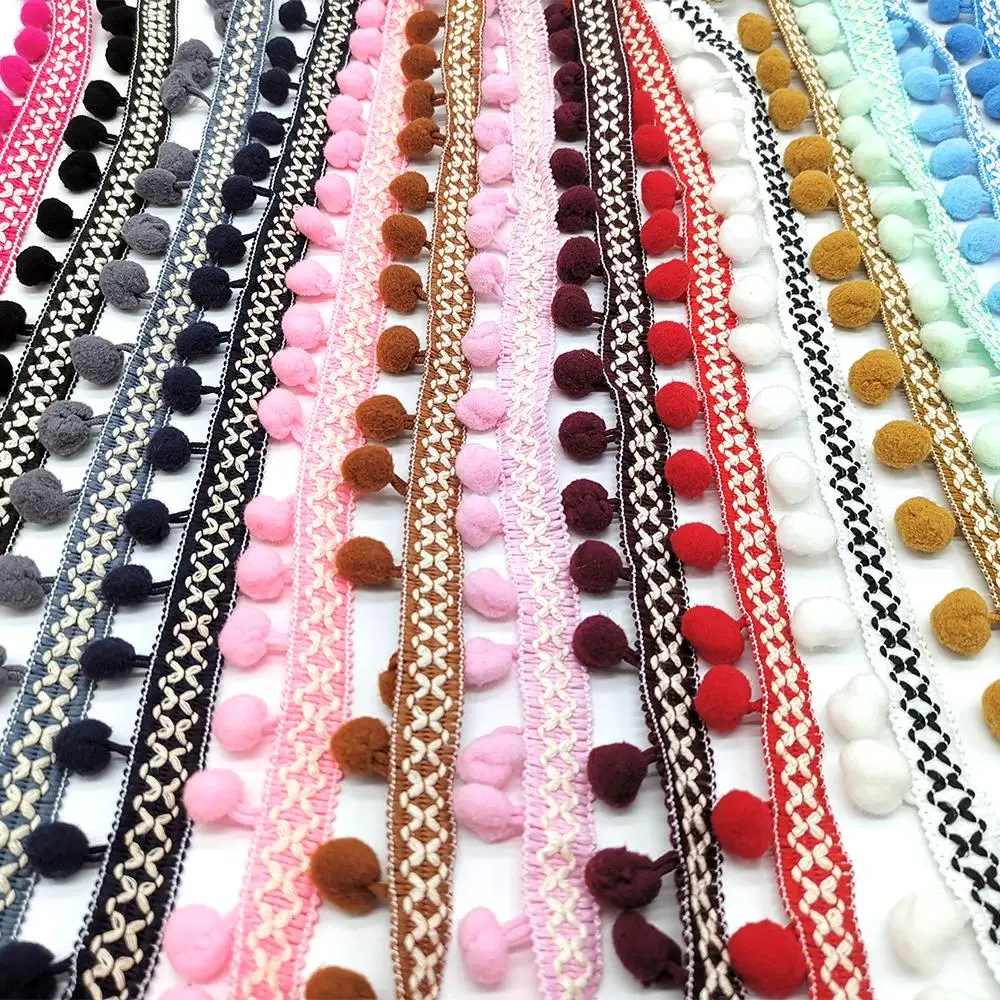 Pom Pom Trim Lace Fabric Sewing Accessories Pompons Trim tassel Ball Fringes Ribbon Sewing Lace For DIY Material Craft Apparel
Pom Pom Trim Lace Fabric Sewing Accessories Pompons Trim tassel Ball Fringes Ribbon Sewing Lace For DIY Material Craft Apparel