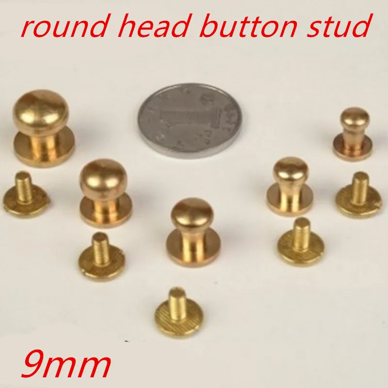 50pcs/lot 9mm Luggage Leather metal Craft Solid Screw Nail Rivet flank pacifier nail /strap Rivets Copper great quality
50pcs/lot 9mm Luggage Leather metal Craft Solid Screw Nail Rivet flank pacifier nail /strap Rivets Copper great quality