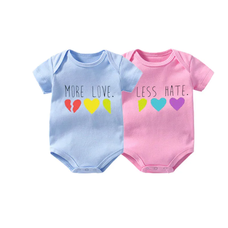 MORE LOVE Less Hate/Детский комплект двойка для маленьких мальчиков и девочек одежды