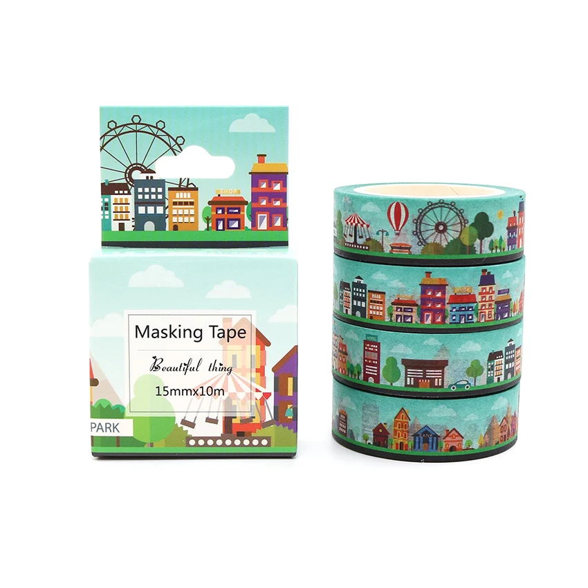 Box Package Amusement Park Washi Tape Excellent Quality Colorful Paper Masking Tape DIY Decorative Tapes 10m*15mm
Box Package Amusement Park Washi Tape Excellent Quality Colorful Paper Masking Tape DIY Decorative Tapes 10m*15mm