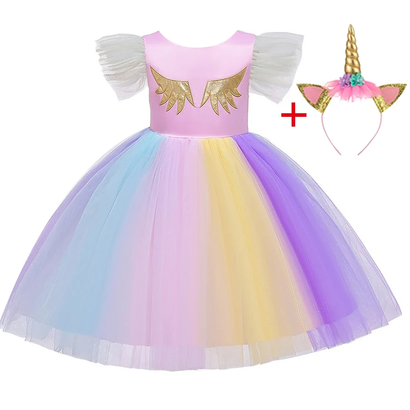 Платье для девочек летнее с единорогом Хэллоуина От 3 до 10 лет | Детская одежда и