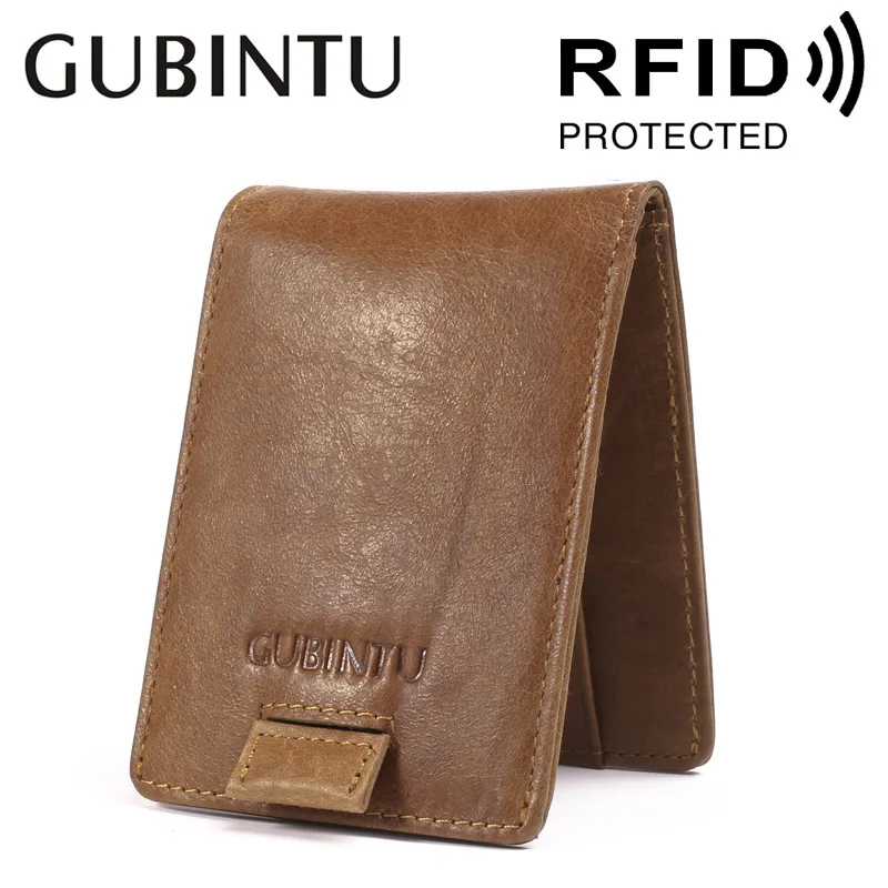 Genuine Leather Slim Magic Wallet Credit & ID Card Holder Men's Mini Multifunctional Bifold Short Purse Money Belt Cash Case | Багаж и