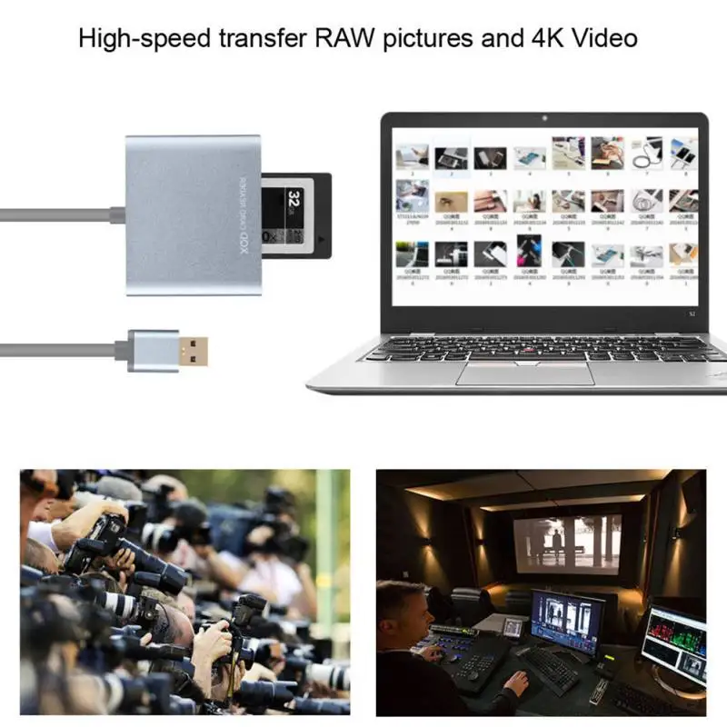 NEW USB3.0 XQD Card Reader XQD 2.0 USB 3.0 Camera xqd Card Reader Adapter Writer 500MB/S
NEW USB3.0 XQD Card Reader XQD 2.0 USB 3.0 Camera xqd Card Reader Adapter Writer 500MB/S