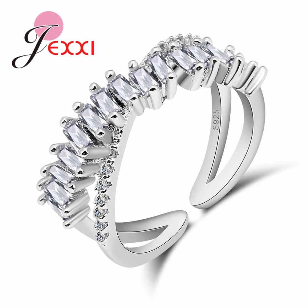 Women Wedding 925 Sterling Silver Austrian Crystal Rings Jewelry Fashion Opening Adjustable Engagement Proposal Anillos
Women Wedding 925 Sterling Silver Austrian Crystal Rings Jewelry Fashion Opening Adjustable Engagement Proposal Anillos