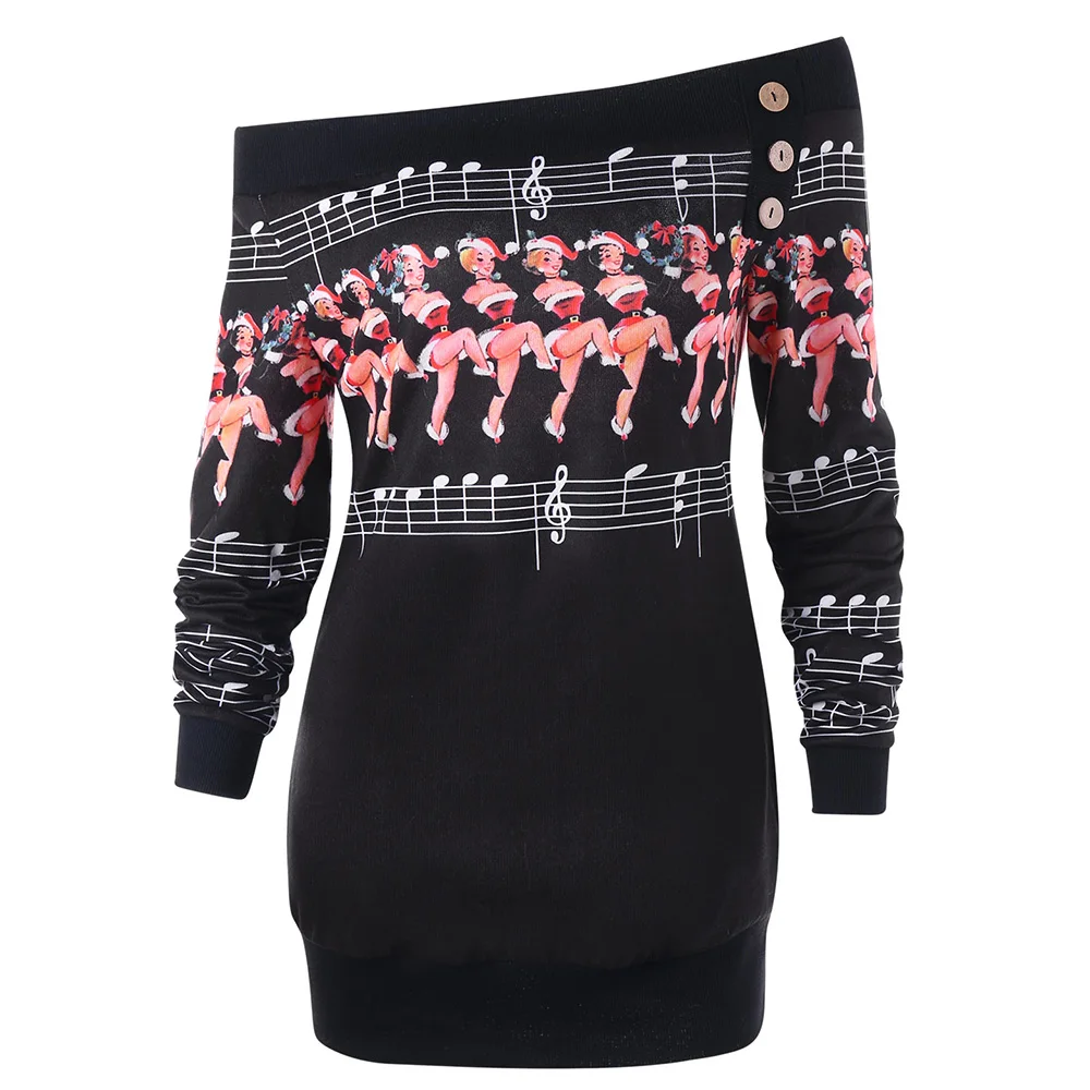 Women Sweatshirts Top Black Dancer Print Off The Shoulder Autumn New Fashions Casual Long Female Pullovers Tops Tees 2XL
Women Sweatshirts Top Black Dancer Print Off The Shoulder Autumn New Fashions Casual Long Female Pullovers Tops Tees 2XL