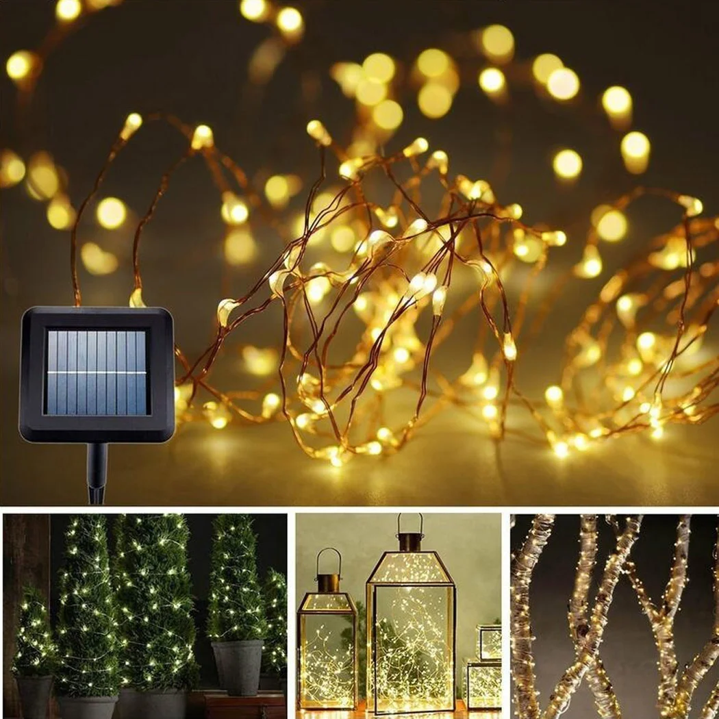 Solar String Lights 100 LED Outdoor Waterproof LED Copper Wire Light Christmas Outdoor Garden Patio Party Decoration Solar Lamp
Solar String Lights 100 LED Outdoor Waterproof LED Copper Wire Light Christmas Outdoor Garden Patio Party Decoration Solar Lamp
