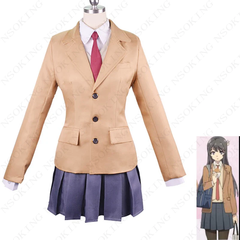 Школьная униформа из аниме «Seishun Buta Yarou Wa Bunny Girl Senpai no Yume wo Minai Sakurajima Mai», костюм для косплея
Школьная униформа из аниме «Seishun Buta Yarou Wa Bunny Girl Senpai no Yume wo Minai Sakurajima Mai», костюм для косплея