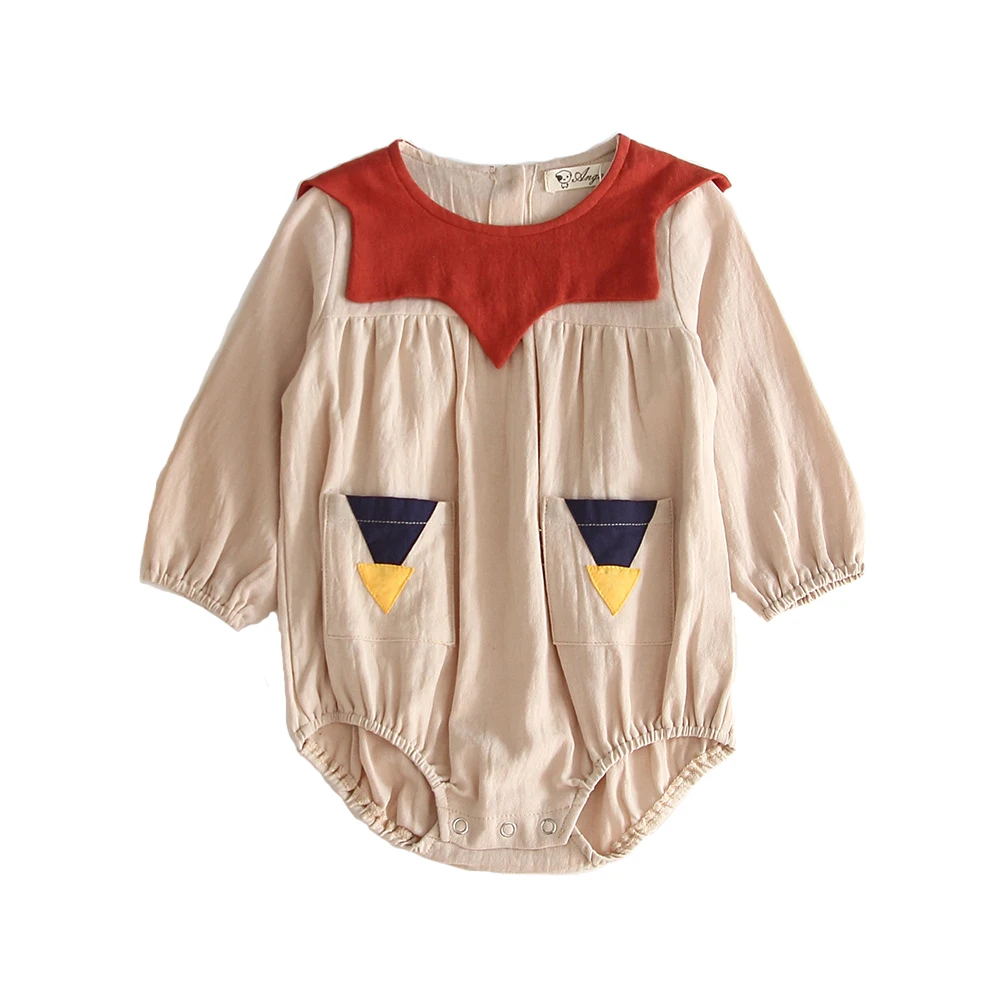 Vintage boys romper autumn winter cotton linen pockets design infant kids jumpsuit for newborn baby overalls onesie children
Vintage boys romper autumn winter cotton linen pockets design infant kids jumpsuit for newborn baby overalls onesie children