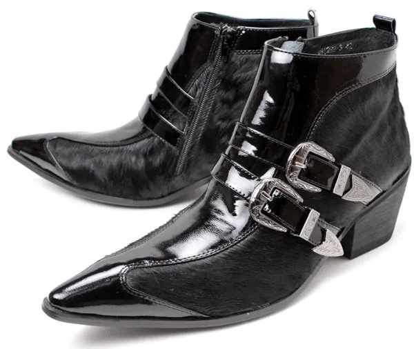 Black Horehair Mens Boot for men Fashion Genuine leather Pointed toe Slip on Low heels Dress Wedding Boots Male Shoes size 38-46
Black Horehair Mens Boot for men Fashion Genuine leather Pointed toe Slip on Low heels Dress Wedding Boots Male Shoes size 38-46