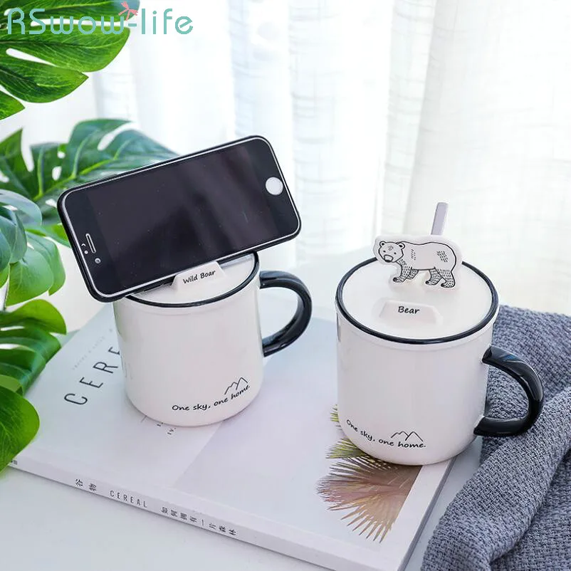Cute Cartoon Forest Animal Mug Cup With Lid And Spoon Office Coffee Cup Mark Cup Ceramic Mug Kitchen Bar Drinkware
Cute Cartoon Forest Animal Mug Cup With Lid And Spoon Office Coffee Cup Mark Cup Ceramic Mug Kitchen Bar Drinkware