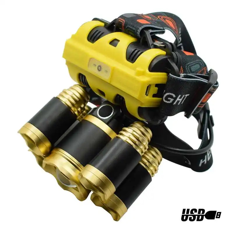 High Power 1*XM-L T6 +4* Q5 Led Headlamp Rechargeable USB Running Head Lamp Light Zoomable 5 LED Head Flashlight Torch Headlight
High Power 1*XM-L T6 +4* Q5 Led Headlamp Rechargeable USB Running Head Lamp Light Zoomable 5 LED Head Flashlight Torch Headlight