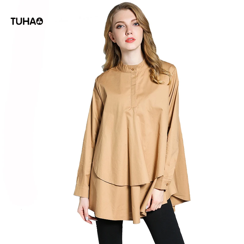 TUHAO Casual Shirts Female Spring Autumn Loose Gown Blouse Solid 3XL Plus Size Blusa Women Casual Tops TB1602
TUHAO Casual Shirts Female Spring Autumn Loose Gown Blouse Solid 3XL Plus Size Blusa Women Casual Tops TB1602