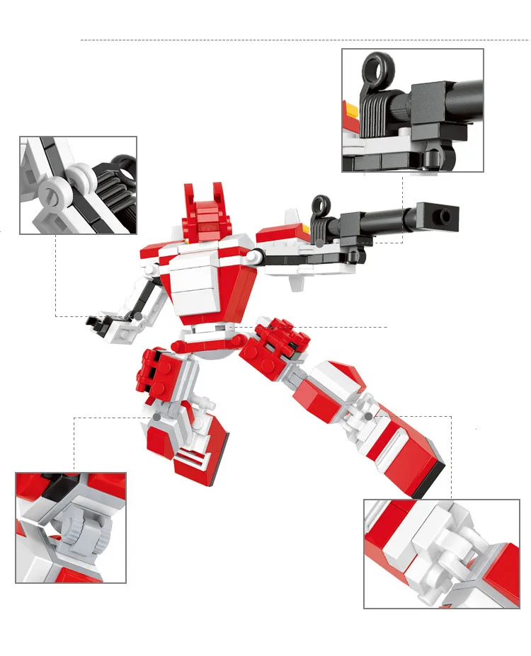 111Pcs Building Blocks interstellar DIY Creative Bricks Red Robots For Children's Educational toys Boys Gift
111Pcs Building Blocks interstellar DIY Creative Bricks Red Robots For Children's Educational toys Boys Gift