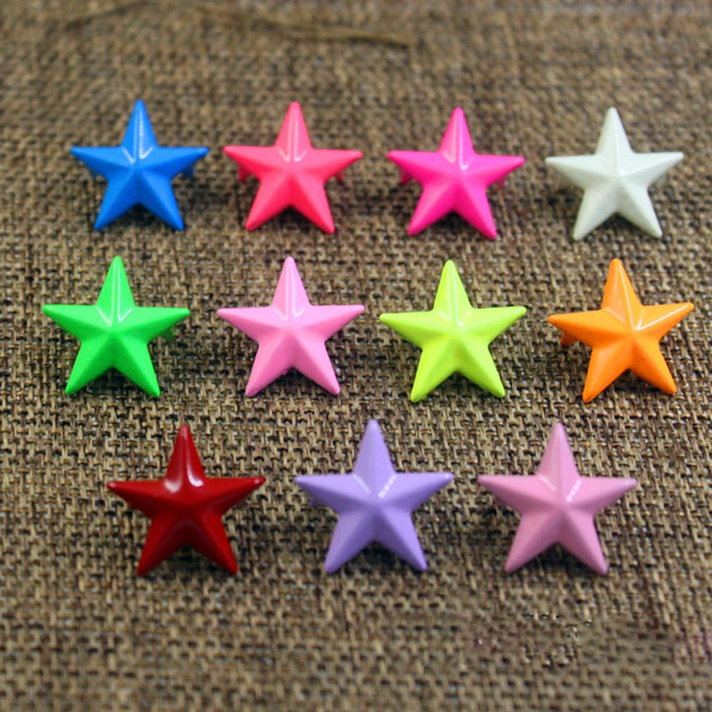 DIY leather craft clothing home scrapbooking decoration feet nail rivet brads pentangram candy colorful design
DIY leather craft clothing home scrapbooking decoration feet nail rivet brads pentangram candy colorful design