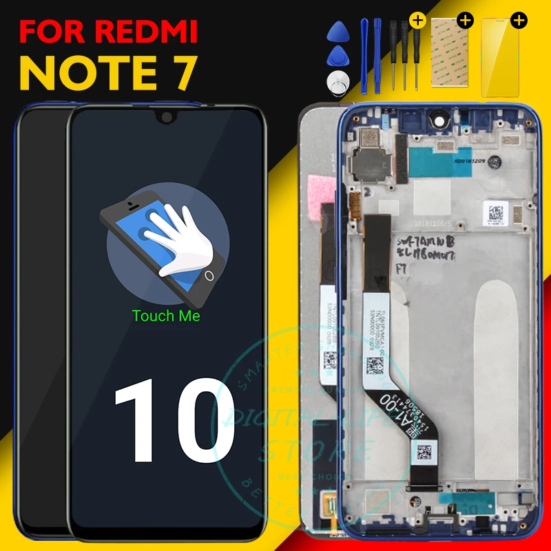 Оригинальный экран для Xiaomi Redmi Note 7 ЖК дисплей 10 дюймов сенсорная панель Note7