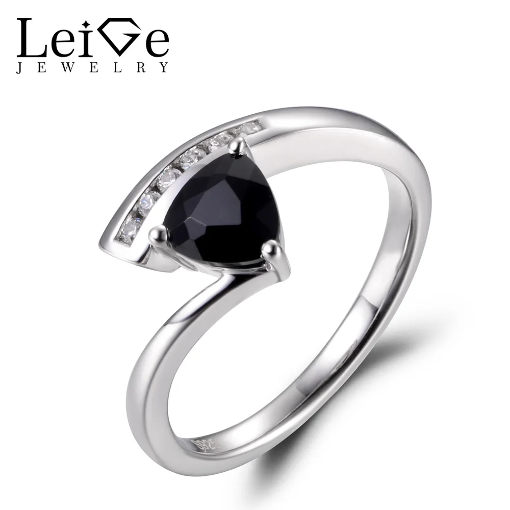 LeiGe Jewelry Natural Black Spinel Rings Engagement Rings Trillion Cut Black Gemstone Ring 925 Sterling Silver Vintage Rings
LeiGe Jewelry Natural Black Spinel Rings Engagement Rings Trillion Cut Black Gemstone Ring 925 Sterling Silver Vintage Rings
