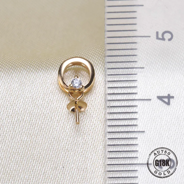 Luxury genuine G18K Gold Accessories Fashion Pearl Pendant Settings Findings Pendant Mountings Women Accessories Female Jewwelry
Luxury genuine G18K Gold Accessories Fashion Pearl Pendant Settings Findings Pendant Mountings Women Accessories Female Jewwelry