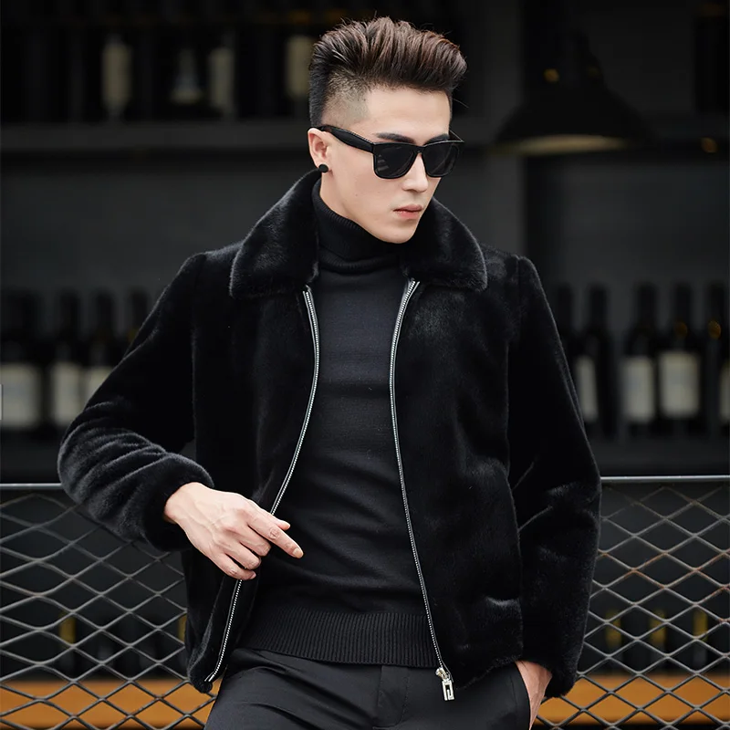 Q5 New Fashion Autumn and Winter Clothing Men's Coat Short-style 10% Mink Cashmere Coat Male Zipper Overcoat Men's Fur Coat
Q5 New Fashion Autumn and Winter Clothing Men's Coat Short-style 10% Mink Cashmere Coat Male Zipper Overcoat Men's Fur Coat