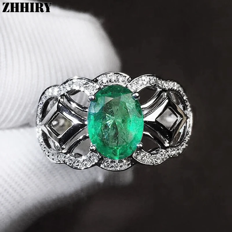 ZHHIRY Women Genuine Natural Emerald Ring 925 Sterling Silver Rings Real Gemstone 5*7mm Fine Jewelry Royal Noble
ZHHIRY Women Genuine Natural Emerald Ring 925 Sterling Silver Rings Real Gemstone 5*7mm Fine Jewelry Royal Noble