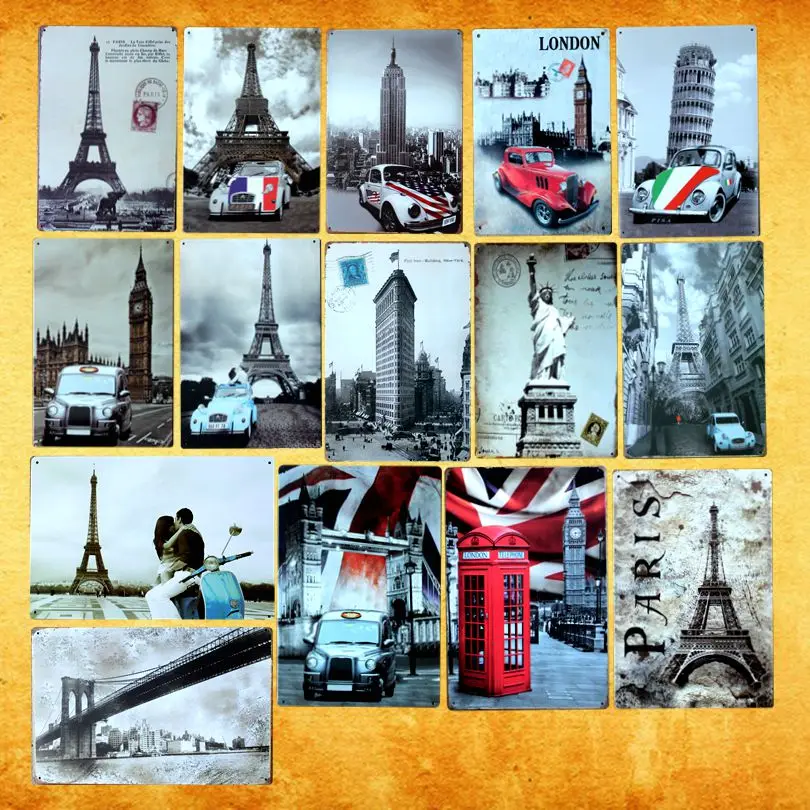 PARIS Building Metal Painting Retro Signs Wall Bar Home Pub Coffee Art Decor Wall stickers Cuadros 30X20CM A-6332
PARIS Building Metal Painting Retro Signs Wall Bar Home Pub Coffee Art Decor Wall stickers Cuadros 30X20CM A-6332