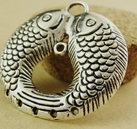 40pcs double fish linker charm pendants 37*37mm antique silver Handmade Jewelry Making earrings bracelet necklace keychain DIY
40pcs double fish linker charm pendants 37*37mm antique silver Handmade Jewelry Making earrings bracelet necklace keychain DIY