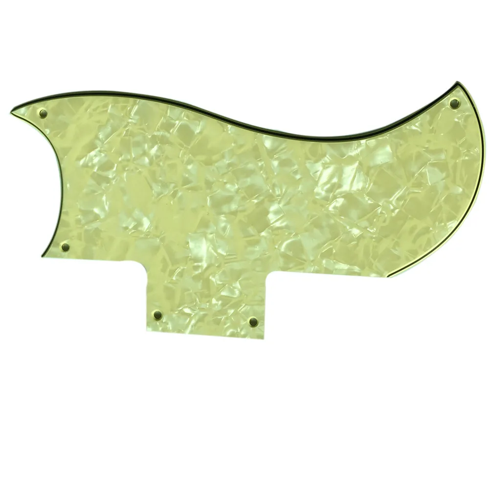 Pleroo Custom гитара pickgaurd для 61 SG Гитара Pickguard Scratch Plate 4 слоя кремового жемчуга|Детали и