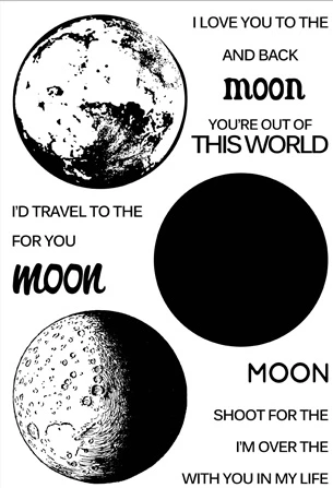 Moon прозрачный чистый силикон штампы для DIY Скрапбукинг/карты решений/Дети