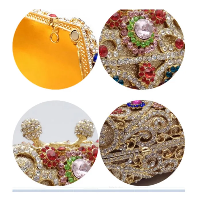 Ladies Gold Crystal cocktail prom Evening Clutch Bag Rhinestones Bridal Wedding Clutches Purse Women Party Mini Dinner Handbags
Ladies Gold Crystal cocktail prom Evening Clutch Bag Rhinestones Bridal Wedding Clutches Purse Women Party Mini Dinner Handbags