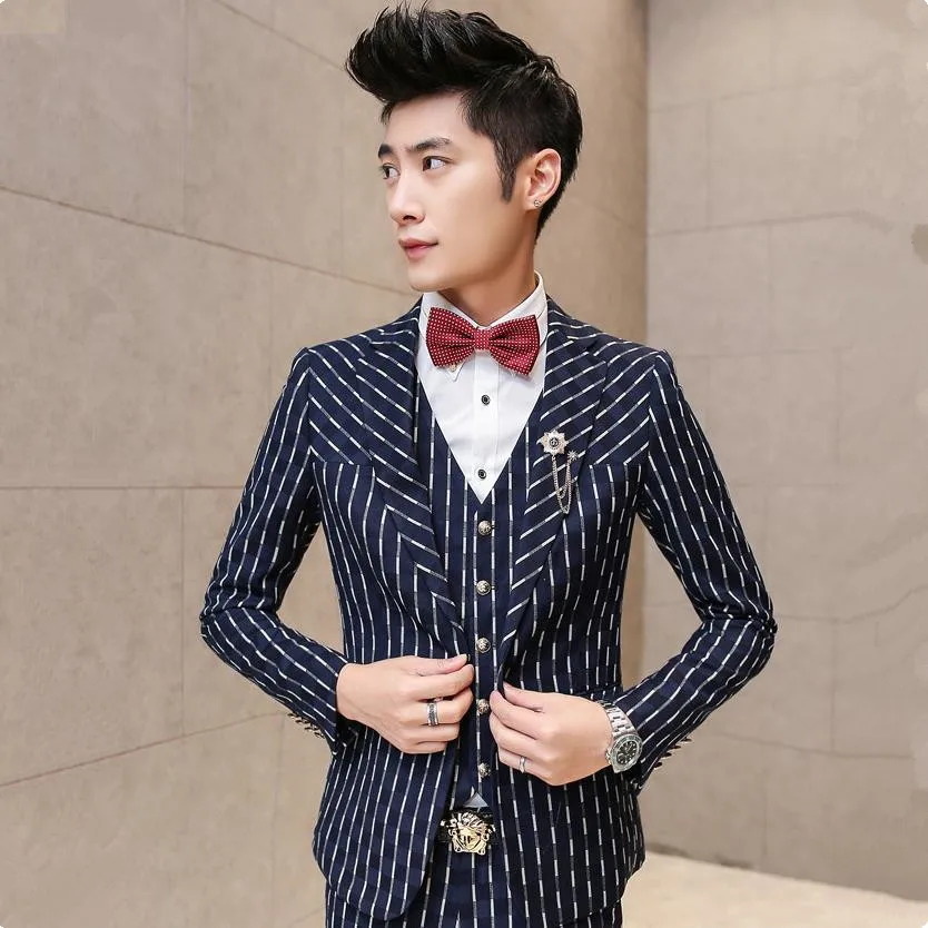 2017 Men's New Clothing Slim Casual Male Suits Piece Set Suit Wedding Dress Slim Plaid Suit Outerwear Formal Dress Costumes
2017 Men's New Clothing Slim Casual Male Suits Piece Set Suit Wedding Dress Slim Plaid Suit Outerwear Formal Dress Costumes