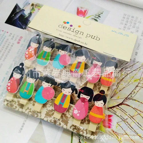 12Pcs/Lot Kawaii Japanese Doll Wooden Clip Photo paper Clothespin Craft Clips Party Decoration Clip with Hemp Rope
12Pcs/Lot Kawaii Japanese Doll Wooden Clip Photo paper Clothespin Craft Clips Party Decoration Clip with Hemp Rope