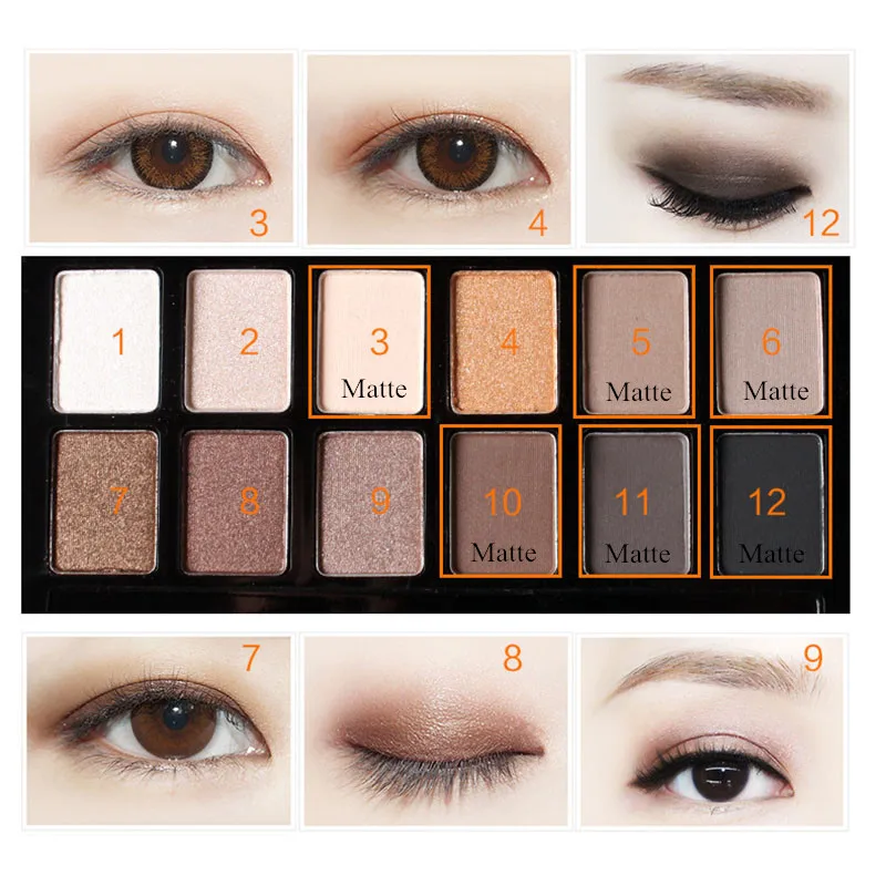 Eyeshadow Plate 12 Color Shimmer Matte Combination Waterproof Makeup Eye Shadow Plate Natural Eye Makeup Cosmetic
Eyeshadow Plate 12 Color Shimmer Matte Combination Waterproof Makeup Eye Shadow Plate Natural Eye Makeup Cosmetic