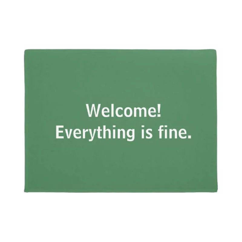 Welcome! Everything is fine. Doormat Home Decoration Entry Non-slip Door Mat Rubber Washable Floor Home Rug Carpet
Welcome! Everything is fine. Doormat Home Decoration Entry Non-slip Door Mat Rubber Washable Floor Home Rug Carpet