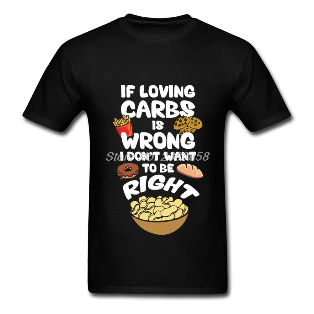 Крутая Мужская футболка If Loving Carbs неправильная новая с коротким рукавом топы