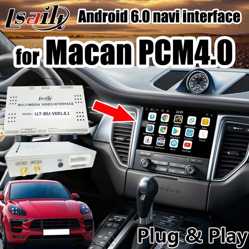 Подключи и работай Android GPS навигационная коробка для Macan Porsche PCM4.0 2017-2018 Интерфейс