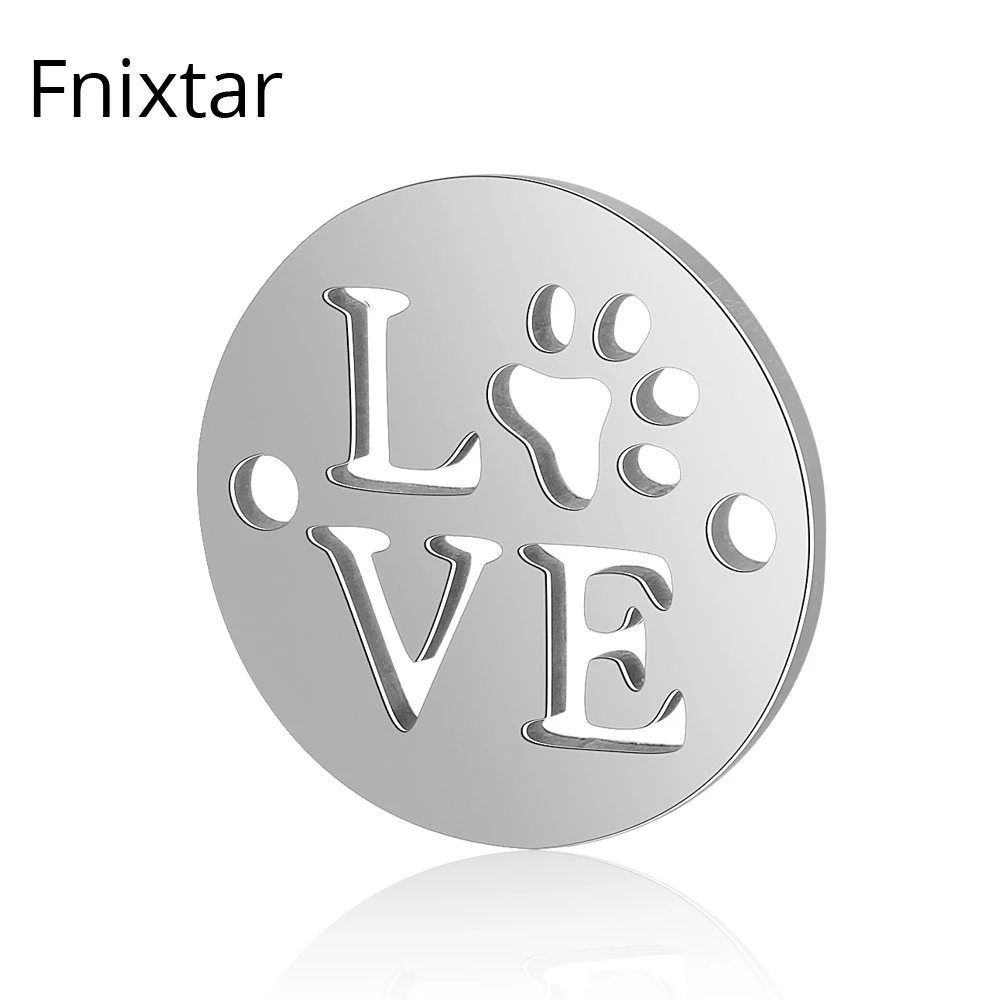 Fnixtar 50pcs/lot Great Quality Stainless Steel 12mm Round Paw Love Round Metal Mini Charms Pendants DIY Jewelry Making Charms
Fnixtar 50pcs/lot Great Quality Stainless Steel 12mm Round Paw Love Round Metal Mini Charms Pendants DIY Jewelry Making Charms