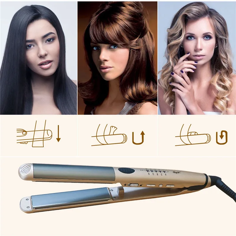 CkeyiN 2-in-1 Dual Use Hair Straightener & Hair Curler Fast Heating PTC Flat Straightening Curling Iron Styling Tools
CkeyiN 2-in-1 Dual Use Hair Straightener & Hair Curler Fast Heating PTC Flat Straightening Curling Iron Styling Tools