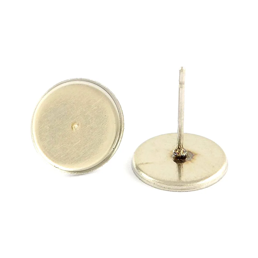 Earring Cabochon Settings 304 Stainless Steel Ear Studs Blank Components, with 316 Stainless Steel Pins, Stainless Steel Color,
Earring Cabochon Settings 304 Stainless Steel Ear Studs Blank Components, with 316 Stainless Steel Pins, Stainless Steel Color,