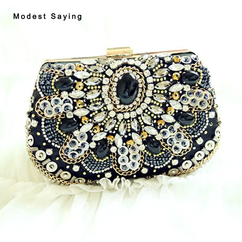 Luxury Beaded Wedding Party Shoulder Handbags 2022 with Crystal Black Satin Clutch Bags Prom Evening Purse Wedding Accessories
Luxury Beaded Wedding Party Shoulder Handbags 2022 with Crystal Black Satin Clutch Bags Prom Evening Purse Wedding Accessories