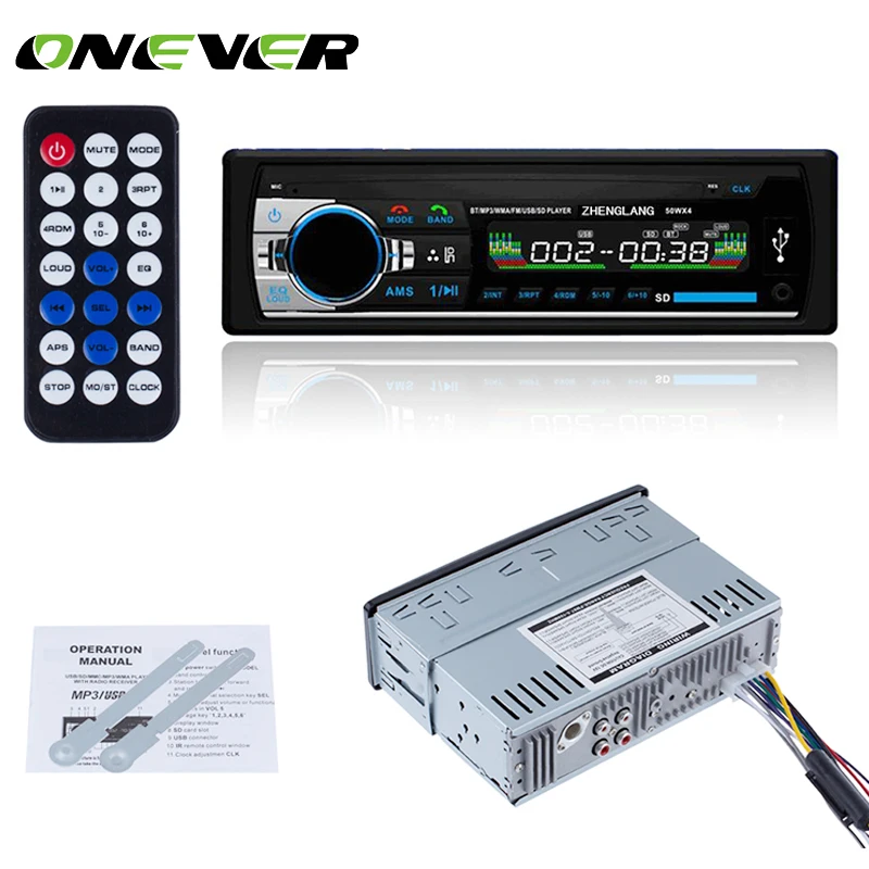 Фото Автомагнитола Onever 1din Автомобильная с поддержкой Bluetooth FM Aux SD USB MP3|bluetooth autoradio|car