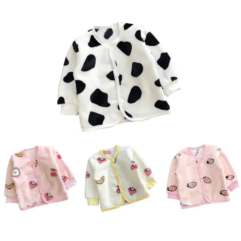 Spring Autumn Newborn Baby Boys Girls Casual Cute Coat Shirt Coral Fleece Cardigan Female Outerwear Long-sleeved clothing 0-3Y
Spring Autumn Newborn Baby Boys Girls Casual Cute Coat Shirt Coral Fleece Cardigan Female Outerwear Long-sleeved clothing 0-3Y