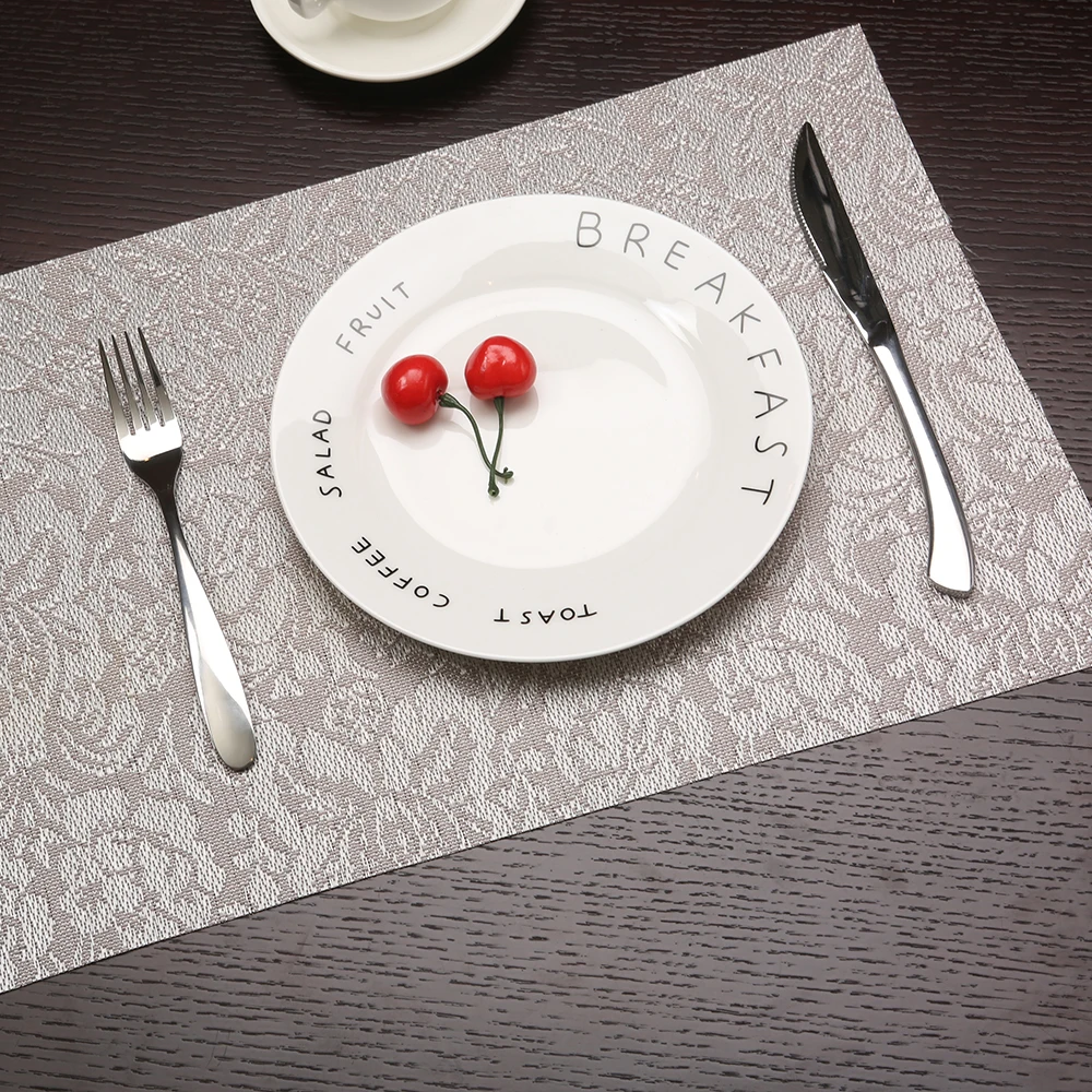 4pcs/Lot Flower Rose Pattern PVC Placemat Dishware Coasters For Kitchen Accessories Wedding Party Home Decoration Table Mat
4pcs/Lot Flower Rose Pattern PVC Placemat Dishware Coasters For Kitchen Accessories Wedding Party Home Decoration Table Mat