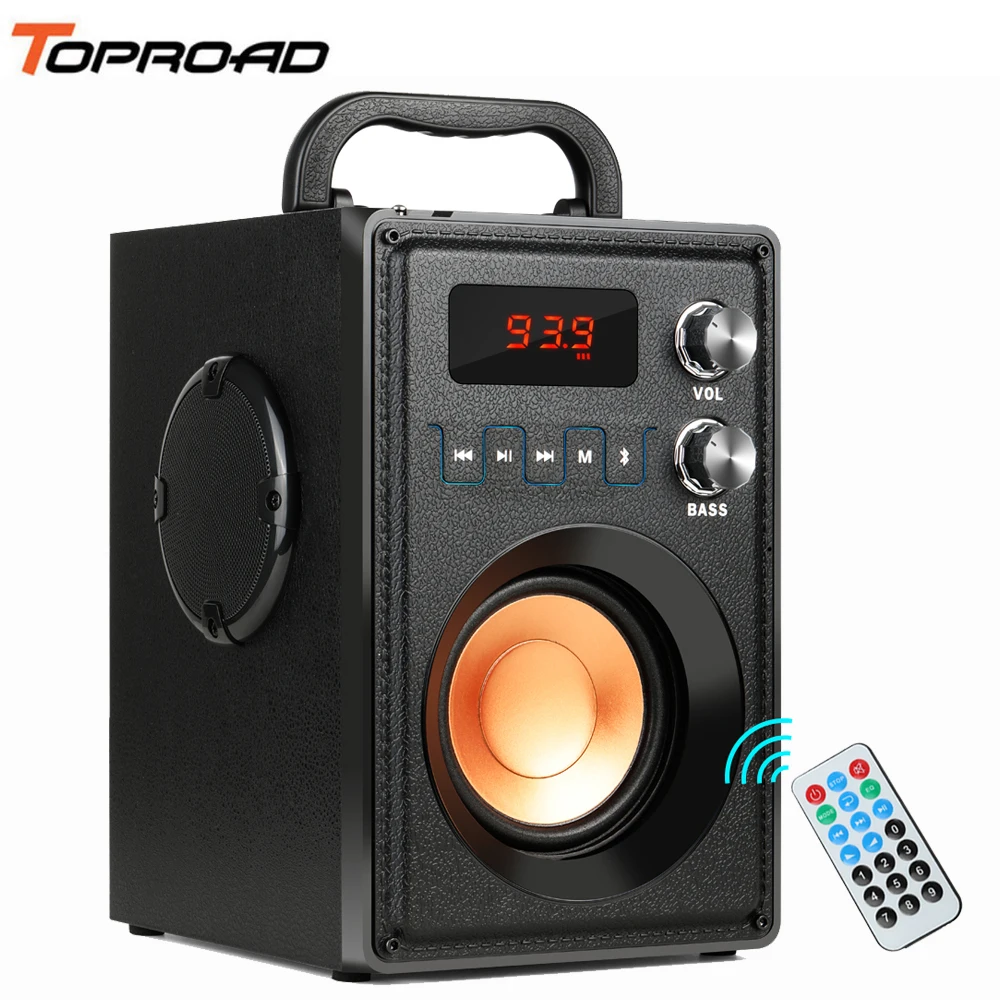 TOPROAD Big Power 20W Portable Bluetooth Speaker Heavy Bass Wireless Speakers Subwoofer Support Remote Control FM MIC TF AUX USB
TOPROAD Big Power 20W Portable Bluetooth Speaker Heavy Bass Wireless Speakers Subwoofer Support Remote Control FM MIC TF AUX USB