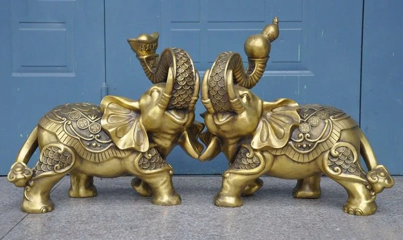 wedding decoration 20"old Chinese brass Feng shui auspicious wealth Ruyi coin Yuanbao Elephant Pair
wedding decoration 20"old Chinese brass Feng shui auspicious wealth Ruyi coin Yuanbao Elephant Pair
