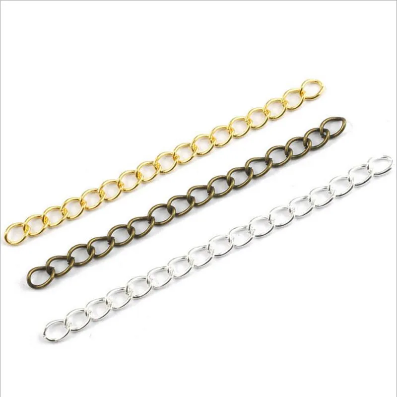 100pcs 50mm Gold/Silver/Gun Black/Antique Bronze Color Necklace Extender Chain Bulk Extension Tail Chains for DIY Jewelry Making
100pcs 50mm Gold/Silver/Gun Black/Antique Bronze Color Necklace Extender Chain Bulk Extension Tail Chains for DIY Jewelry Making