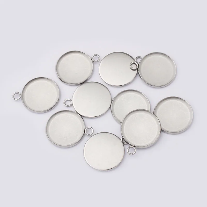 10pcs/lot Fit 12/20/25mm Cabochons Cameo Stainless Steel Round Pendant Settings Cabochon Basa Bezel Trays Blank DIY Jewelry
10pcs/lot Fit 12/20/25mm Cabochons Cameo Stainless Steel Round Pendant Settings Cabochon Basa Bezel Trays Blank DIY Jewelry
