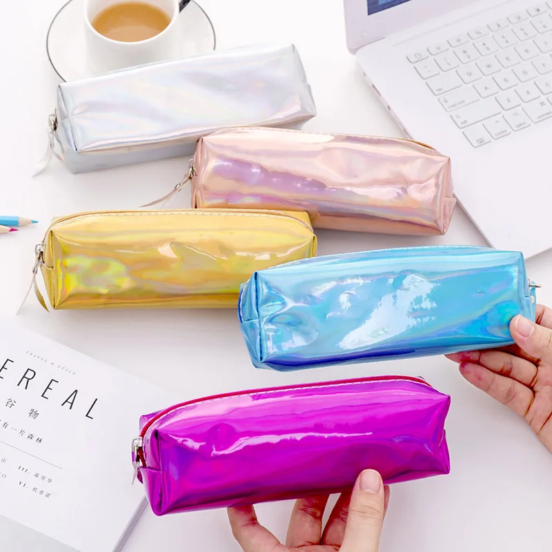 1Pcs Korea Kawaii Pencil Case Magic Laser Rose Gold Pvc Pencil Bag Pouch Stationery Office School Supplies
1Pcs Korea Kawaii Pencil Case Magic Laser Rose Gold Pvc Pencil Bag Pouch Stationery Office School Supplies