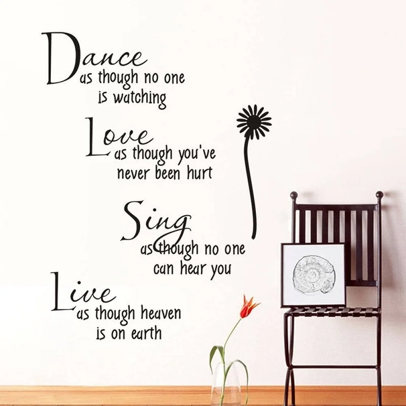 Dance although no one looks at the removable quote quote vinyl living room bedroom home decor wall decal sticker 2SJ36
Dance although no one looks at the removable quote quote vinyl living room bedroom home decor wall decal sticker 2SJ36