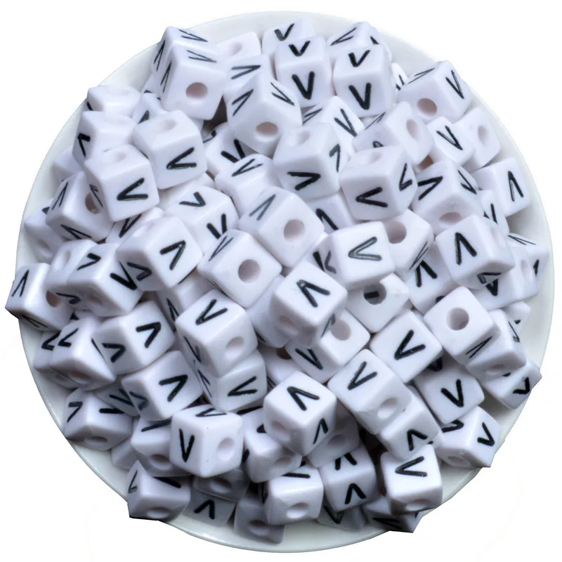 Mini Order 50Pcs Plastic Acrylic Letter Beads Single Initia lR Printed White Plastic Alphabet Letters Jewelry Cube Square Beads
Mini Order 50Pcs Plastic Acrylic Letter Beads Single Initia lR Printed White Plastic Alphabet Letters Jewelry Cube Square Beads