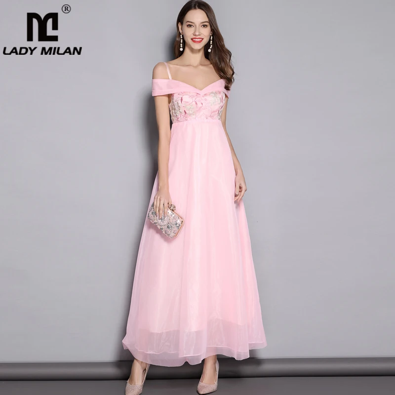 Lady Milan Women's Spaghetti Straps Sexy Off the Shoulder Elegant Party Prom Long Designer Runway Dresses
Lady Milan Women's Spaghetti Straps Sexy Off the Shoulder Elegant Party Prom Long Designer Runway Dresses
