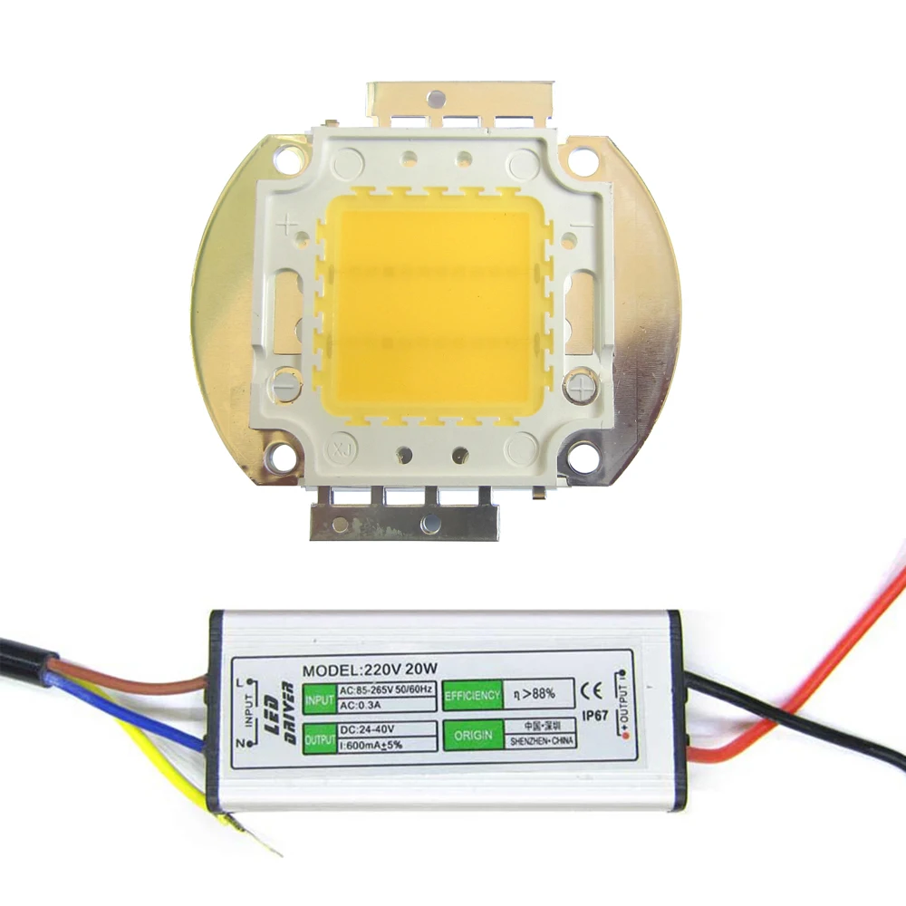 High Power 20w 45mil White Full Spectrum 380~780nm LED Light Emitting Diodes + 20w AC Waterproof LED Driver For Plant Grow Light
High Power 20w 45mil White Full Spectrum 380~780nm LED Light Emitting Diodes + 20w AC Waterproof LED Driver For Plant Grow Light